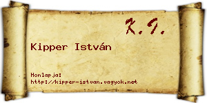 Kipper István névjegykártya